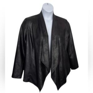 JM Collection Black Leather Jacket